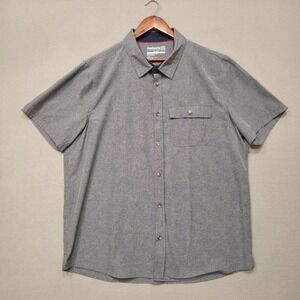 Avalanche Men's Gray Short Sleeve Button Up Shirt Size XL